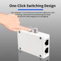 Mini 2 Port RJ45 Network Switch Ethernet Dual 2 Way Port Manual Sharing Switcher RJ45 Network Box Hub Adapter Splitter Conterver.