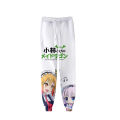 Celana Jogger 3D Pelayan Naga Anime Miss Komirai Celana Panjang Kasual Pria/Wanita Celana Olahraga Kostum Cosplay Kanna Kamui. 