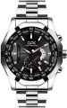 Big Face Dial 46MM Wrist Watch for Men Steel Bracelet Waterproof Military Sports Male Quartz Wristwatches.