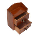 Desk Storage Box, Desktop Wooden Storage Box Multipurpose for Bedroom.