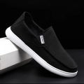 FASHION 2024 Black Blue Grey And Cream Color Casual Canvas Sneakers Shoes For Men New Trendy And Lightweight Casual Loafer Shoes For Man. 