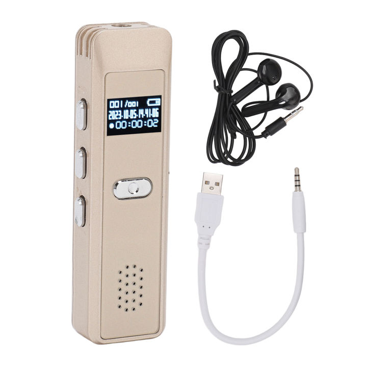 Digital%20Voice%20Recorder%20Multifunction%20AI%20Smart%20HD%20Noise%20Reduction%20Voice%20Activated%20Recorder%20for%20Meeting%20Interview%20Lecture%20Gold%204G%20-%20Image%202