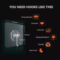 Adhesive Hooks,10 PCS Transparent Self Adhesive wall hooks high quality hooks for kitchen organizer and Bathroom Door hanging hooks wardrobe hooks for clothes Multi-Function.