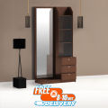 Bellezza Box Dressing Table for Bedroom with 3 Drawer, Mirror and Huge Storage Space | Long Dresser Vanity Table with Mirror 72/30.