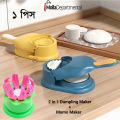 2 in 1 Dough Press Tool Set Dumpling Maker Manual Press Skin Mold Kitchen Tools  and 1 pcs momo Maker Free. 