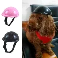 Fashion Adjustable Dog Helmet Windproof Breathable Pet Motorcycle Helmet Cap Wear Resistant Plastic Dog Cycling Helmets Outdoor. 