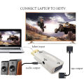 VAORLO HDMI To VGA Converter Male-Female 15 Pin Adapter With Audio FHD 1080P 720P 480P For PC Laptop T V Box PC Display Projector. 