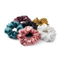 2 Pcs Colorful Silk Scrunchie Hair Band Bracelet Set For Grils.