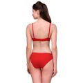Red poly-supti sexy bra including panty sets for female and girls - Bra - Bra - Bra For Girls - ব্রা.