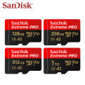 SanDisk Extreme Pro microSDXC USH-I Card U3 A2 V30 performance QuickFlow Flash Memory Card 32GB 64GB 128GB 256GB 512GB Adapter. 