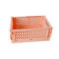 Mini Plastic Storage Box Collapsible Storage Container Desktop Cosmetic Basket. 