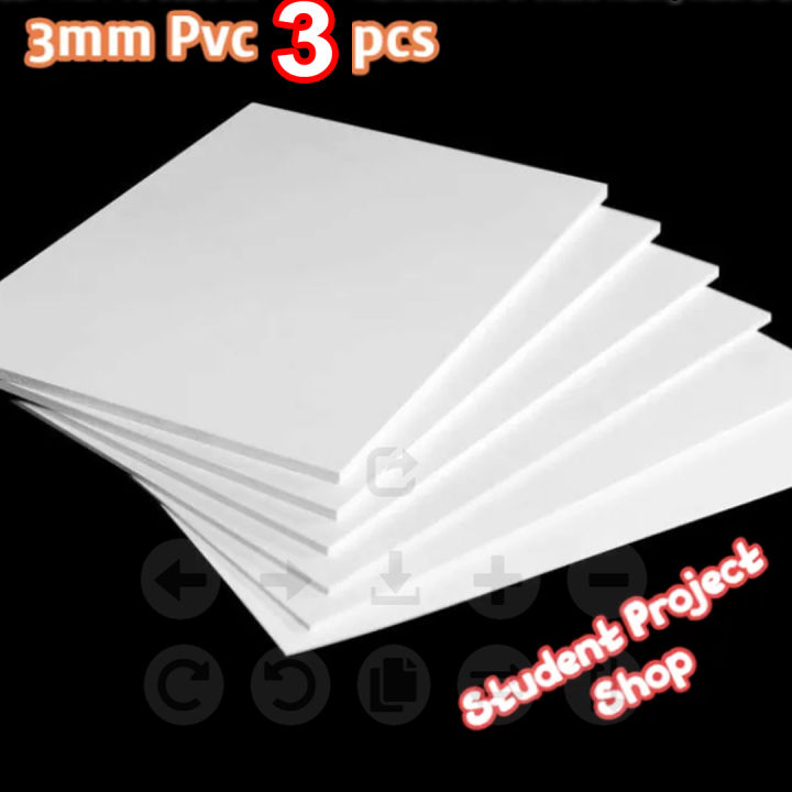 PVC board 3mm for Handmade Model or chasis making material DIY 12 Inch X 12 Inch - 3 pcs