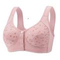 Printed Maternity Bra with Front Button Comfortable Silk Undergarment for Women.
