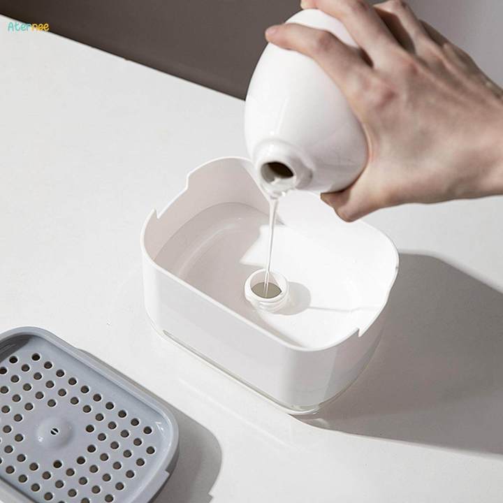 Soap Dispenser Holder Sink Dish Washing Soap Dispenser Practical Multifunctional Modern 100ml Capacity Easy to Fill for Countertop Bathroom