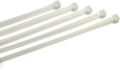 12 Inch (Pack Of 100) White Nylon Zip Wire Wrap Heavy Duty Self Locking Plastic Cable Ties - Multi Plug. 