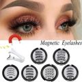 2 Pair 3D Magnetic False Eyelashes Reusable Magnetic Eyelashes With 4 Magnetic Lashes Natural Eyelash Extension Makeup Tools.