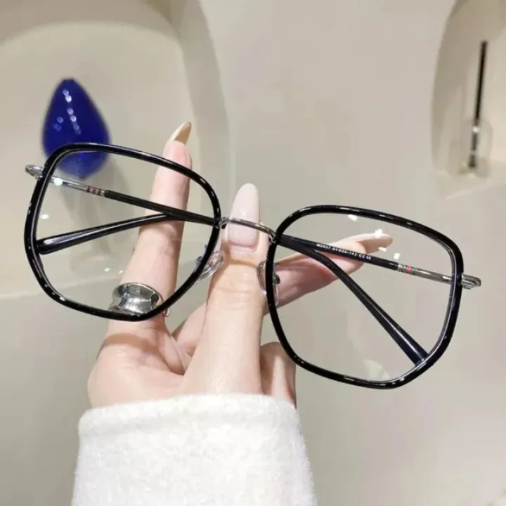 Myopia%20Glasses%20Green%20Large%20Frame%20Anti-blue%20Light%20Women's%20Flat%20Korean%20Style%20Eye%20Frame%20Girls%20Glasses%20Clear%20Glasses%20Women%20-%20Image%204