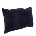 2X Double-Sided Flocking Pillow Inflatable Portable Foldable Pillow for Camping/ Traveling/ Office Blue.