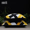 Exclusive Cushion Cover, Yellow & Black (16"x16") Only Cover. 