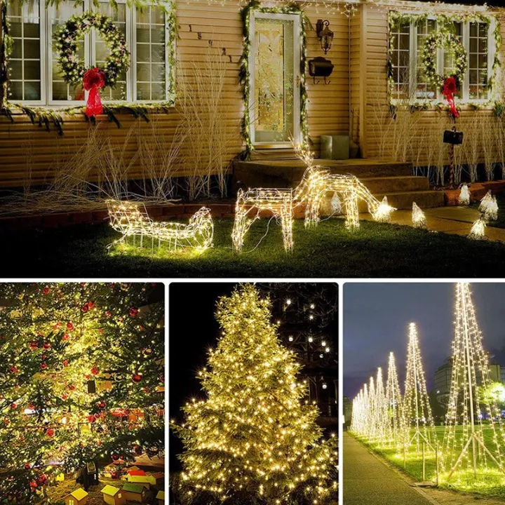 Outdoor%20Solar%20String%20Lights%201000%20Led%20Solar%20Powered%20Fairy%20Lights%20with%208%20Lighting%20Modes%20Waterproof%20Decoration%20Copper%20Wire%20Lights%20f--White-2Pack--20M-200LED%20-%20Image%205