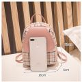 【Aesth Diary Store】Marea Mini Backpack Bag For Teenage Girl Plaid Women Shoulder Phone Purse Korean New Trendy Female Bagpack. 