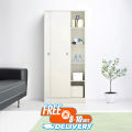 Simple and Modern Design Sliding Door Storage shelf Almirah, 72/26 inch Cabinet for Multipurpose Use your Home & Office or Kitchen by Nice shop.
