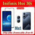 3in1 combo For infinix Hot 30i Super x oG screen protector + Ultra back poly + camera protector best online.