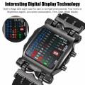 1Pc Man Binary Electronic WristWatches/ Drop Resistant Lantern Watch/ Student Fashion Sports LED Watches.