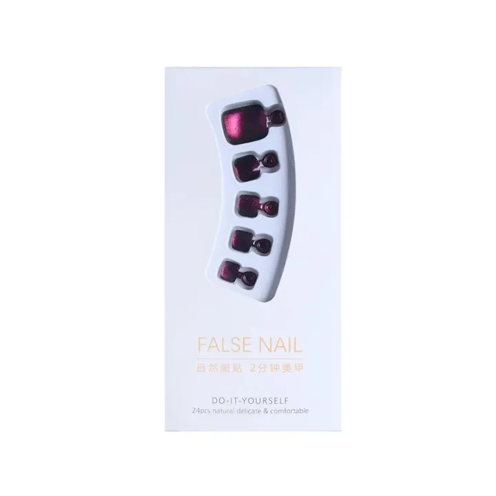 24pcs%20Glitter%20Purple%20Aurora%20y2k%20False%20Toe%20Nails%20with%20Designs%20Cat's%20Eye%20Foot%20Nails%20Full%20Cover%20Press%20on%20Square%20Feet%20Nail%20Tips%20-%20Image%205