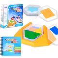 Montessori Develop Logic Spatial Reasoning Skills Challenge Color Code Puzzle Games Tangram Jigsaw Board Puzzle Toys For Kids.