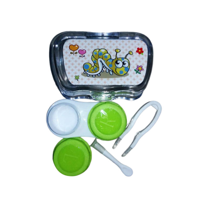 Contact Lens Travel Case Kid Set Storage Pocket Mirror Container Holder Box