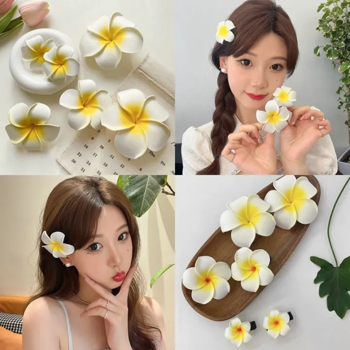 Women%20Plumeria%20Flower%20Hair%20Clips%20Girls%20Aesthetic%20Hairpins%20Egg%20Flower%20Barrette%20Hawaiian%20Wedding%20Party%20Bag%20Hair%20Accessories%202024%20-%20Image%204