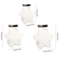 Star Shaped Doll Ornament Storage Box Plastic Bottle With Lids Food Storage Container Wide Mouth Jar Reusable Cookie Container.