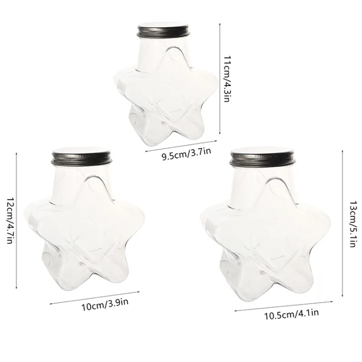 Star%20Shaped%20Doll%20Ornament%20Storage%20Box%20Plastic%20Bottle%20With%20Lids%20Food%20Storage%20Container%20Wide%20Mouth%20Jar%20Reusable%20Cookie%20Container%20-%20Image%202
