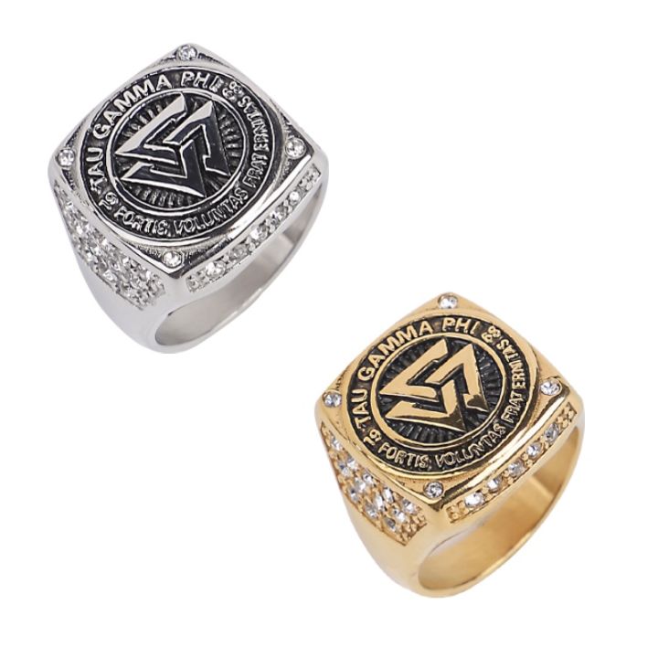 Stainless%20Steel%20Men's%20Ring%20Tau%20Gamma%20Phi%20Fraternity%20Ring%20with%20Rhinestone%20Size%206-13%20-%20Image%203