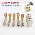 0.8-3.2mm Mini Drill Collet Chuck Electric Mill Shaft Screw Cap Nut Silver Brass Chucks For Dremel Rotary Power Tool Accessory.