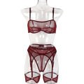 Ellolace Sensual Lingerie See Through Bra Kit Push Up Sheer Lace Intimate Soft Sets Garter Underwear Uncensored. 