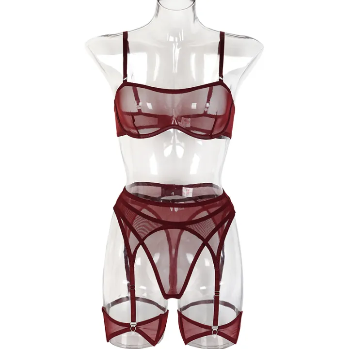 Ellolace%20Sensual%20Lingerie%20See%20Through%20Bra%20Kit%20Push%20Up%20Sheer%20Lace%20Intimate%20Soft%20Sets%20Garter%20Underwear%20Uncensored%20-%20Image%202