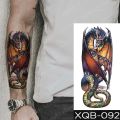 Waterproof Temporary Tattoo Sticker Blue Ice Dragon Plum Blossom Flash Tattoos Family Tree Fox Body Art Arm Tatoo Women Men. 