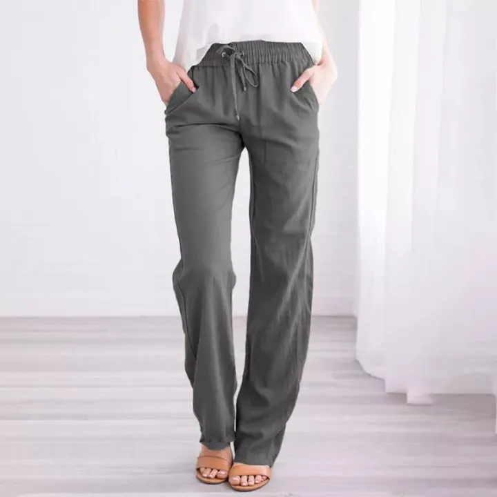 Women%E2%80%99s%20relax%20wear%20Cotton%20Linen%20Baggy%20Casual%20Pants%20Trousers%20Plus%20Size%20-%20Image%207