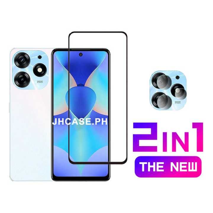 For Tecno Spark 10 Pro 2-in-1 Combo Pack 9h Glass Screen Protector+Camera Lens Protector