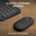Logitech Pebble 2 Combo, Wireless Keyboard and Mouse, Quiet and Portable, Customisable, Logi Bolt, Bluetooth, Easy-Switch for Windows, macOS, iPadOS, Chrome. 