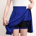 2023 Flared Skirts Women's Basic Shorts Skirt Fashion Versatile Black Casual Mini Skater Medium Pleated Fluffy Skirt Plus Size.