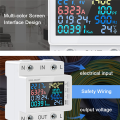 Tuya WiFi Power Meter Color Screen 2P Multifunction AC Energy Meter Mobilephone Remotely APP Control 170-300V/63A B. 