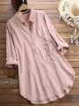 Ladies Western Fashion pink color Long Shirt Kapor cherry georgette style Kurti tops dress for Girls/women. 