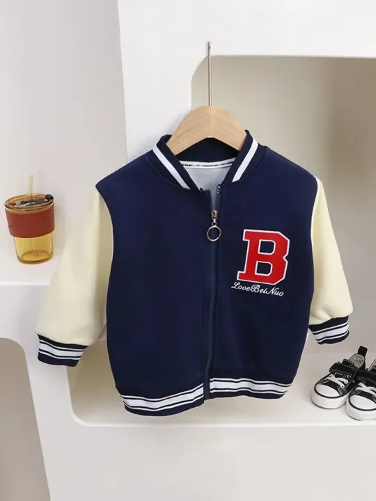 LJMOFA%201-6T%20Spring%20Kids%20Jacket%20for%20Boy%20Coat%20Autumn%20Zipper%20Baseball%20Uniform%20Cotton%20Light%20Outerwear%20Baby%20Toddle%20Child%20Cloth%20D144%20-%20Image%202