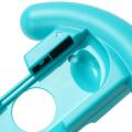 Steering Wheel Hand Grip Handle Holder For Nintendo Switch Joy-con Controller Blue. 