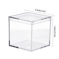 1/3PCS Transparent Acrylic Plastic Square Cube Box With Lids Durable Candy Box Multiple Uses Transparent Case Home Organizer Container. 
