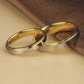 Luxury Design Stainless Steel Couple Rings Simple Engagement Wedding Rings Exquisite Promise Ring Romantic Valentine's Day Gifts. 