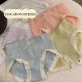 3 pieces Sweet Beauty panties Cotton Crotch Women Mid Waist Triangle Pants Thin Breathable Soft Hip Lifting and Belly Tightening panties.